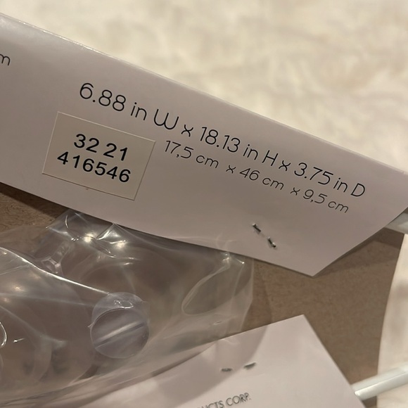 NWT Zenna Home Easily Accessible White Shower Storage Caddy Organizer - Picture 9 of 10